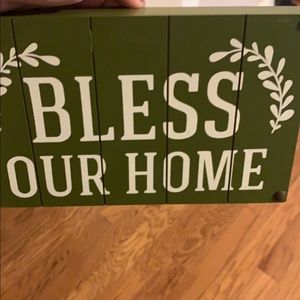 Bless home sign